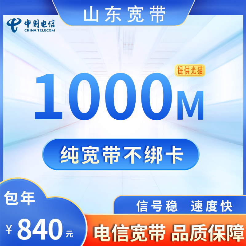 山东电信1000M840元包1年（不含调测费）