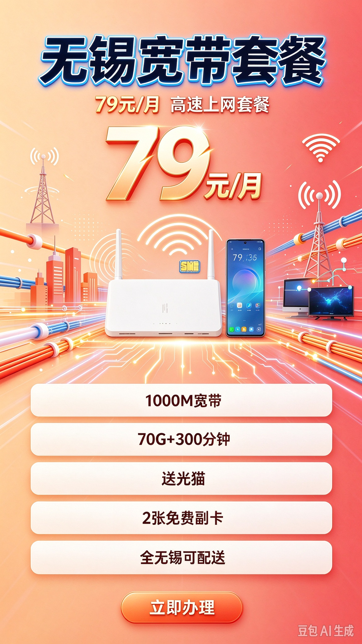 无锡 79元/月 1000M宽带 套餐详情图
