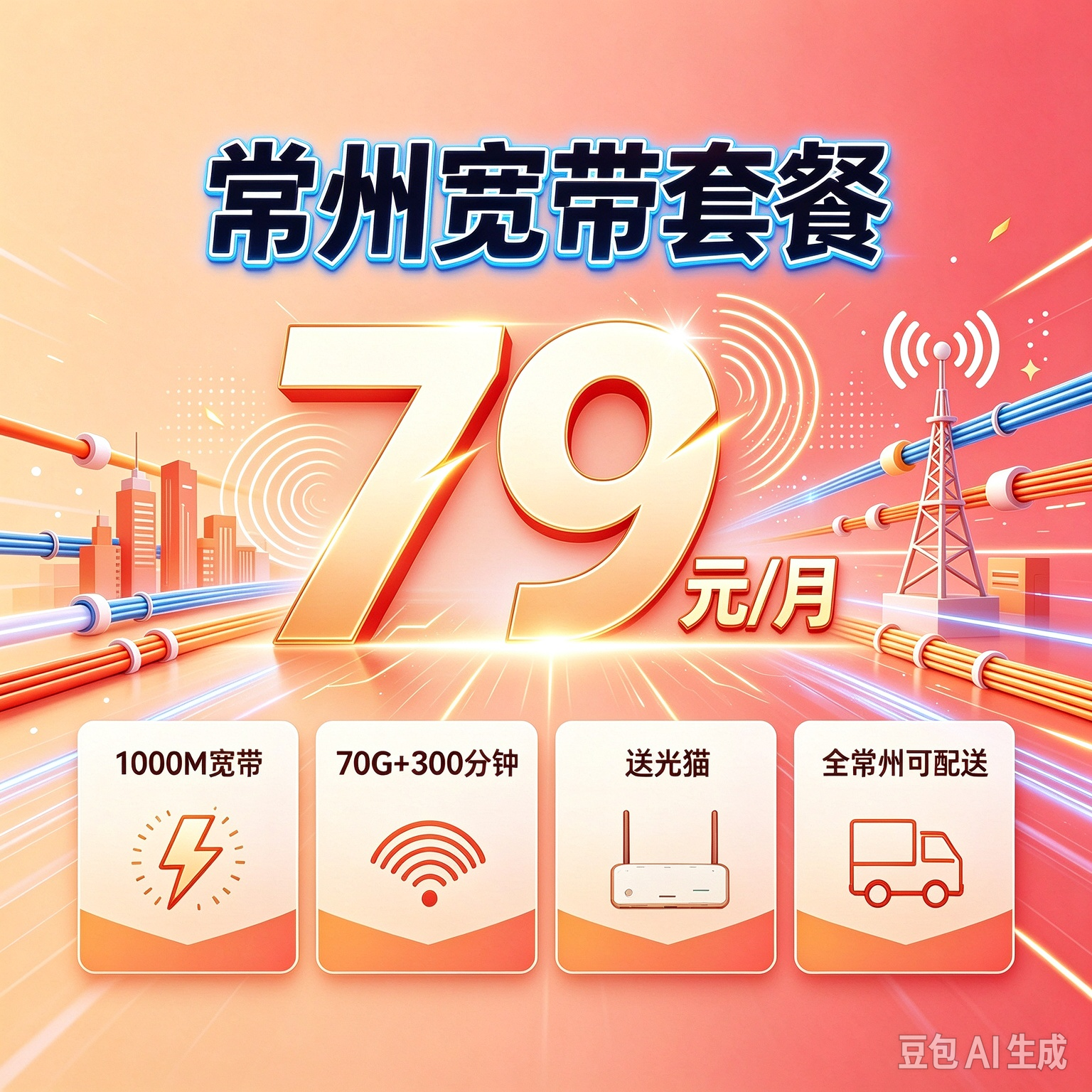 常州 79元/月 1000M宽融套餐