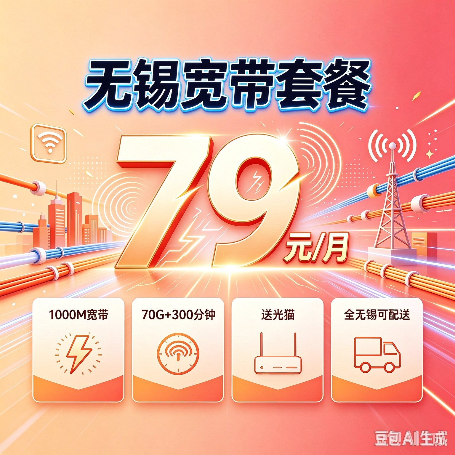 无锡 79元/月 1000M宽带