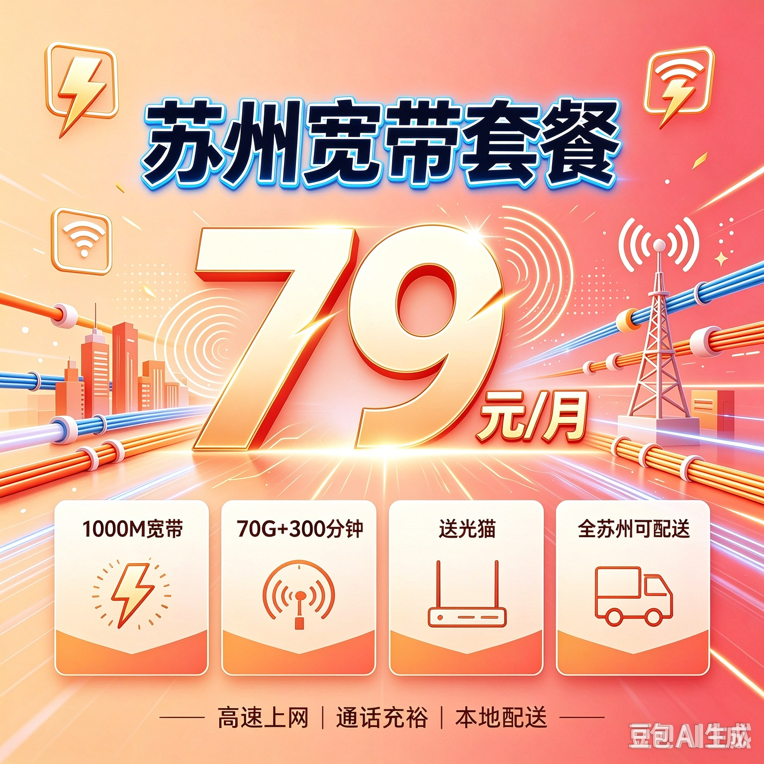 苏州 79元/月 1000M宽融套餐